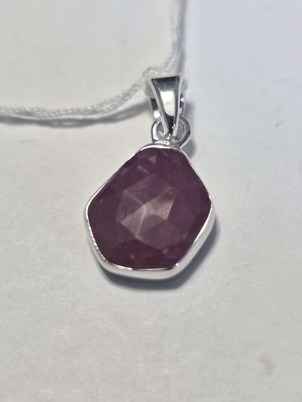 Sterling Silver Multi Sapphire Gemstone Pendant.